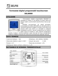 Termostat digital programabil touchscreen DEL8000