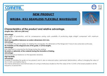 new product wr284- r32 seamless flexible waveguide - Arva-RF