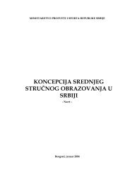 KONCEPCIJA SREDNJEG STRUČNOG OBRAZOVANJA U SRBIJI