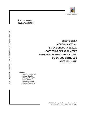 1 Efecto de la violencia sexual en la conducta sexual posterior de ...