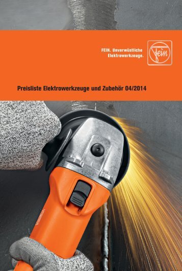 Preisliste Elektrowerkzeuge und Zubehör 04/2014