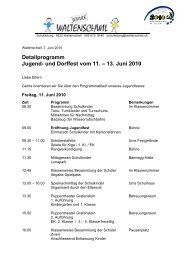 Detailprogramm Jugend- und Dorffest vom 11. â 13. Juni 2010