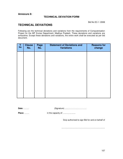 MPED-X-Routing-Tender20080721 - Madhya Pradesh State Excise