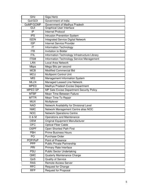 MPED-X-Routing-Tender20080721 - Madhya Pradesh State Excise