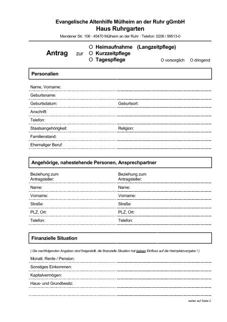 Anmeldeformular Haus Ruhrgarten