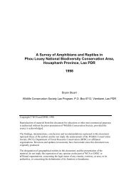 A Survey of Amphibians and Reptiles in Phou Louey National ...