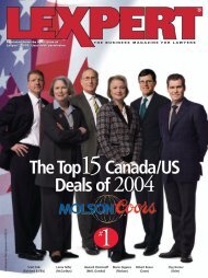 The Top15Canada/US Deals of 2004 The ... - McCarthy TÃ©trault