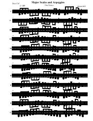 String Bass Scale Sheet