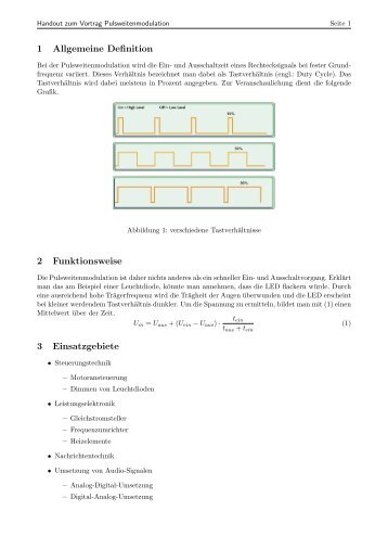 Handout - Projektlabor - TU Berlin