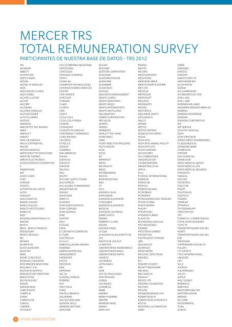 MERCER tRs total REMunERation suRvEy - iMercer.com