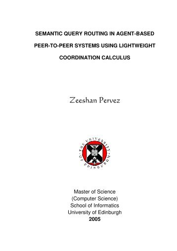 Zeeshan Pervez - Informatics Group Pages Server - University of ...