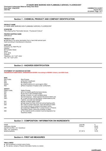 Chemwatch Australian MSDS 22-0917 - Westernex