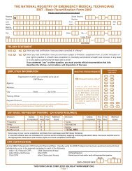 TECHNICIANS EMT - Basic Recertification Form - National Registry ...