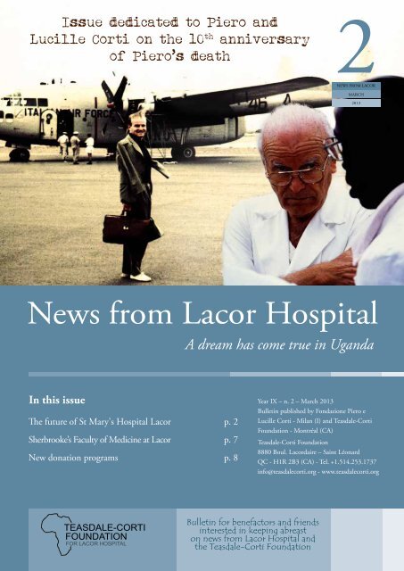 News from Lacor Hospital - Fondazione Corti