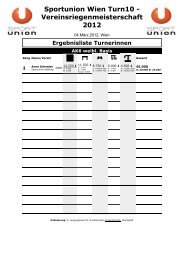 Ergebnisse Einzel - Sportunion WÃ¤hring