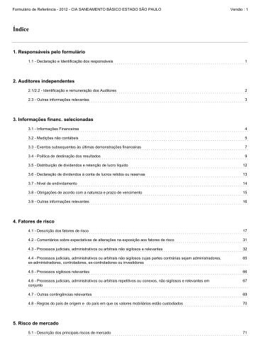 arquivo em pdf - Sabesp