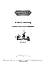 Betriebsanleitung Universal Bohr- und FrÃƒÂ¤saufsatz ... - Wabeco