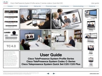 Cisco TelePresence System Codec C Series User Guide (TC4.0)