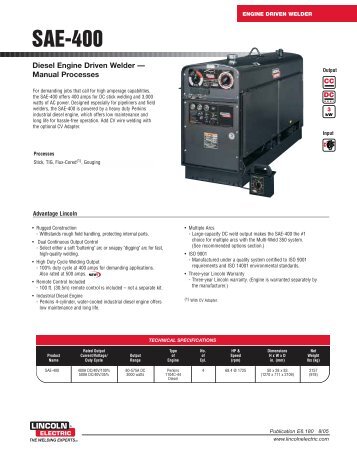 Engine Driven Welder: SAE-400