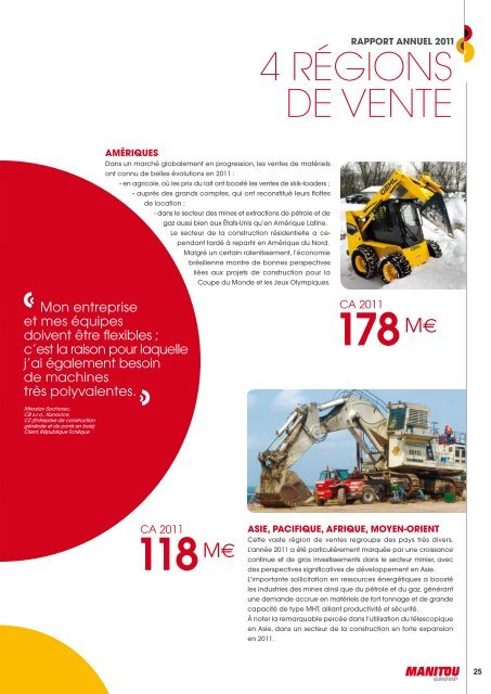 Télécharger le rapport annuel 2011 - Manitou Groupe