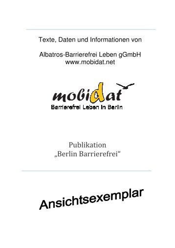 Publikation „Berlin Barrierefrei“ -  Mobidat.net