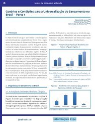 CenÃ¡rios e CondiÃ§Ãµes para a UniversalizaÃ§Ã£o do Saneamento - Fipe