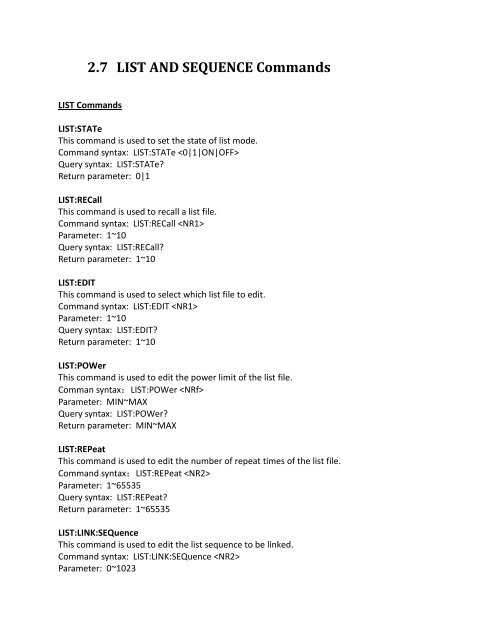 9115 Power Supply Programming Manual - BK Precision