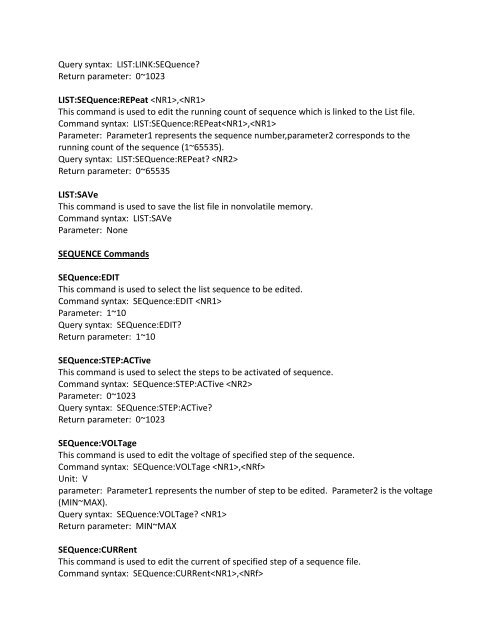 9115 Power Supply Programming Manual - BK Precision