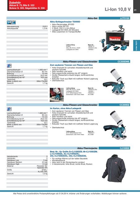 Makita Gesamtkatalog 2014/2015