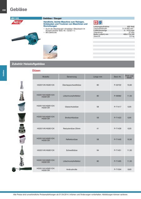 Makita Gesamtkatalog 2014/2015