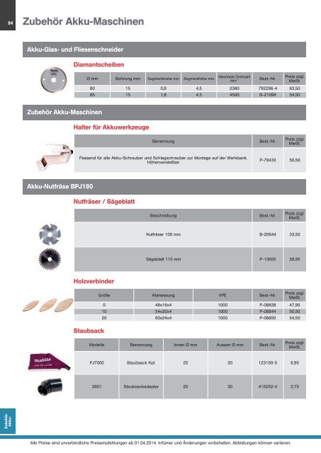 Makita Gesamtkatalog 2014/2015