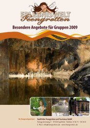 Besondere Angebote für Gruppen 2009 - Saalfelder Feengrotten