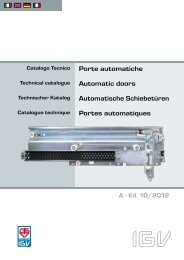 Porte automatiche Automatic doors Automatische ... - IGV S.p.A.