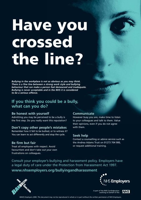 Bullying posters O - NHS Employers