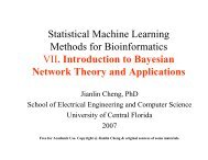 Statistical Machine Learning Methods for Bioinformatics VII ...