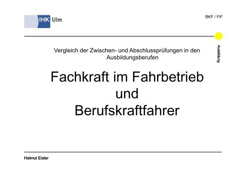 Fachkraft im Fahrbetrieb und Berufskraftfahrer