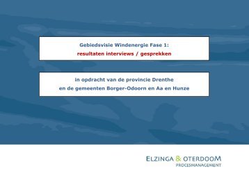 Rapport enquete windenergie - Provincie Drenthe