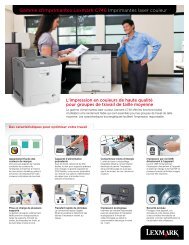 Gamme d'imprimantes Lexmark C746 Imprimantes laser couleur