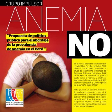 Anemia NO. - Mesa de Concertación para la lucha contra la Pobreza