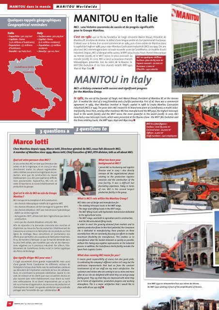 MANITOU en Italie