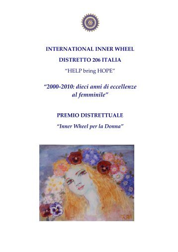 Distr 206 - Decennale Premio Innerwheel per la ... - Inner Wheel Italia