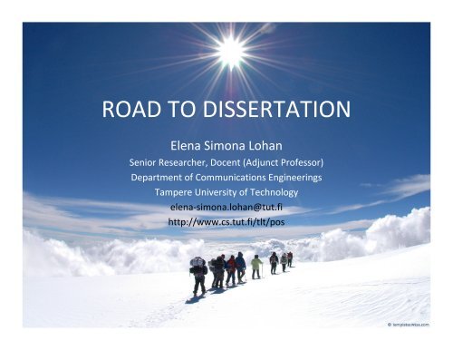 ROAD TO DISSERTATION