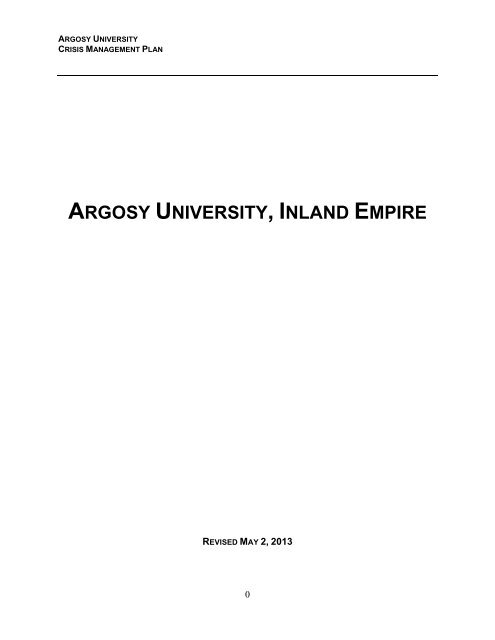 crime report - Argosy University