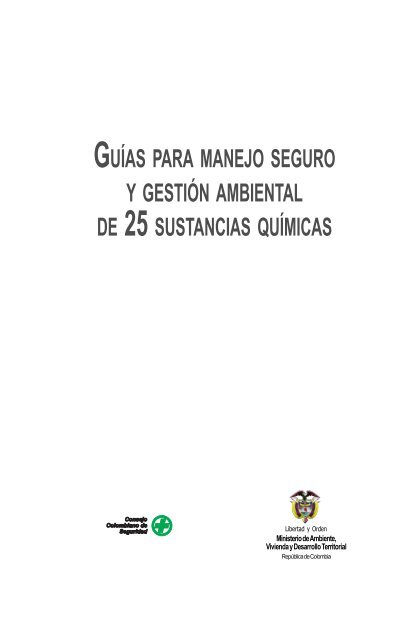 Guia para el Manejo Seguro y Gestion Ambiental de 25 Sistancias ...