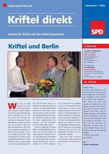 Kriftel direkt - SPD Main-Taunus