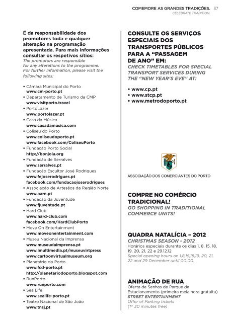 consulte aqui todo o programa - CÃ¢mara Municipal do Porto