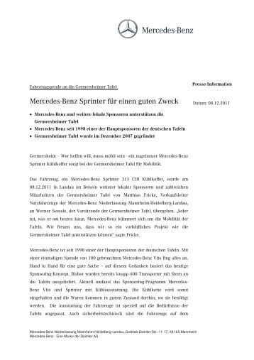 Der vollständige Pressetext (pdf) - Mercedes-Benz Niederlassung ...