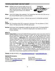 toyota/save mart 350 fact sheet - Sonoma Raceway