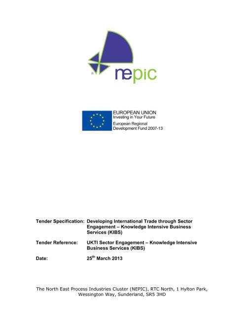Tender Specification Template - NEPIC