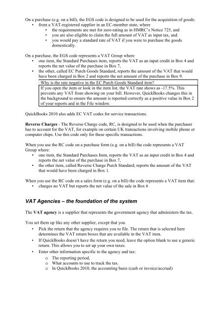 VAT design in QuickBooks 2008 - Intuit